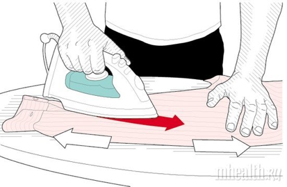 как правильно гладить рукова у рубашки